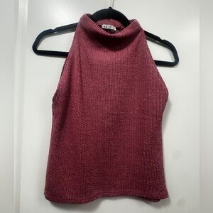 Zara Women's Berry high neck Top